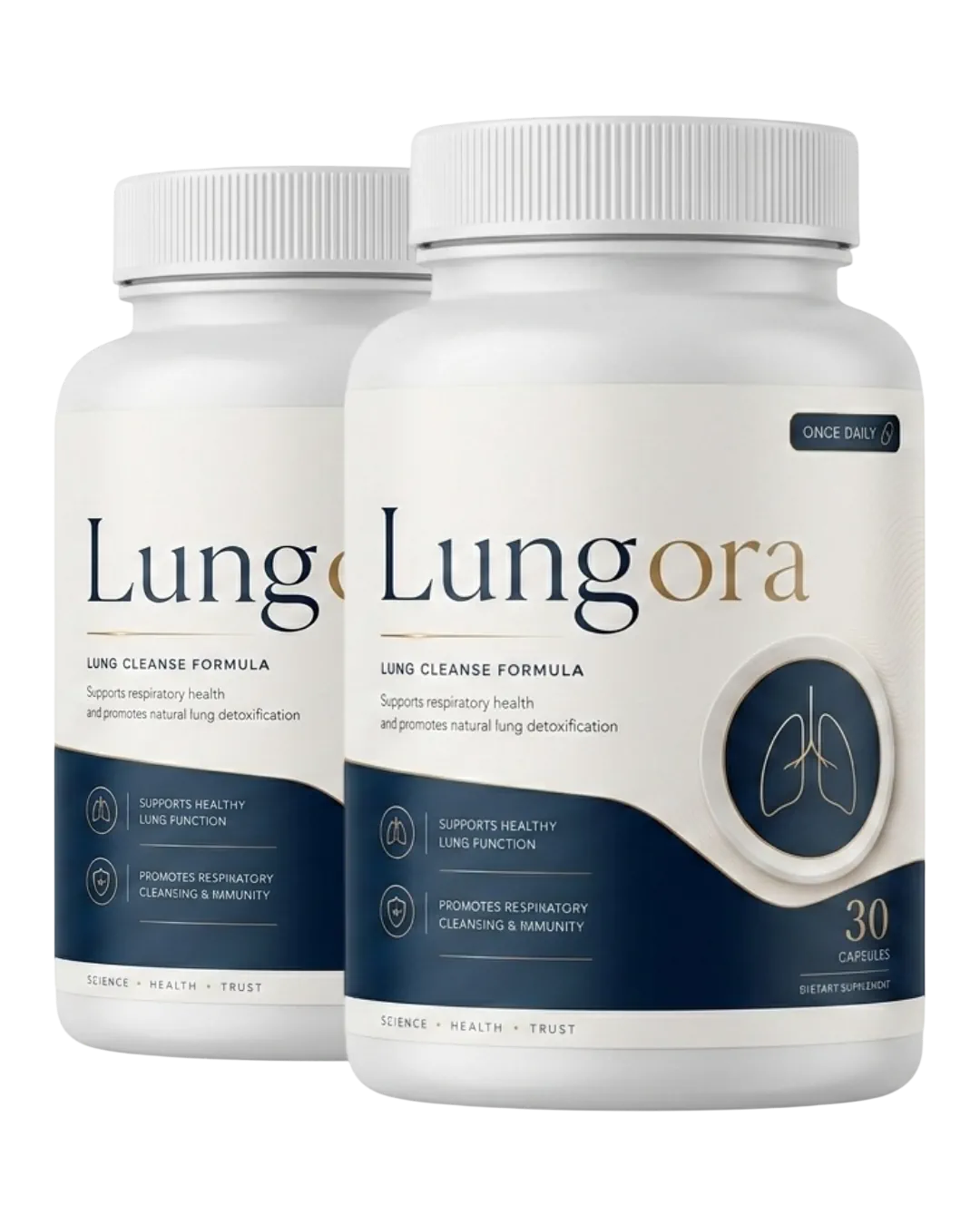 Lungora lung cleanse formula capsules bottle